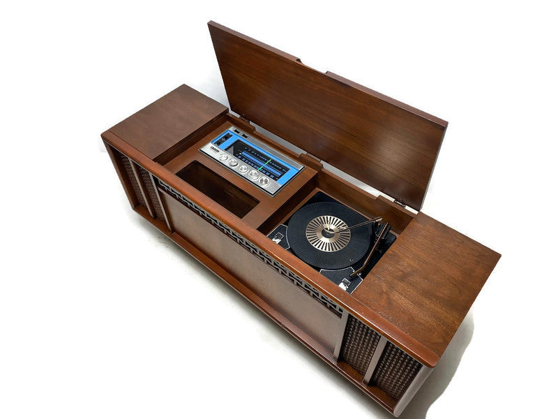 **SOLD OUT** AIRLINE 60s Mid Century STEREO CONSOLE Record Player Changer AM FM Bluetooth The Vintedge Co.