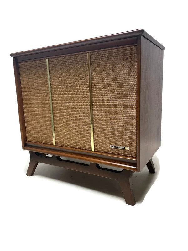 **SOLD OUT** RCA 50s 60s Hi Fidelity STEREO CONSOLE Record Player Changer AM FM Bluetooth The Vintedge Co.