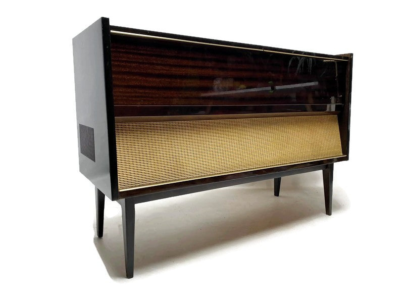 **SOLD OUT** The Vintedge Co™ - TURNTABLE READY SERIES™ - GRUNDIG 50s 60s Modern Turntable Record Player Stereo Console Cabinet Bluetooh Alexa USB The Vintedge Co.