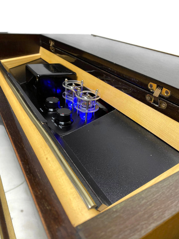 **SOLD OUT** The Vintedge Co™ - TURNTABLE READY SERIES™ - GRUNDIG 50s 60s Modern Turntable Record Player Stereo Console Cabinet Bluetooh Alexa USB The Vintedge Co.