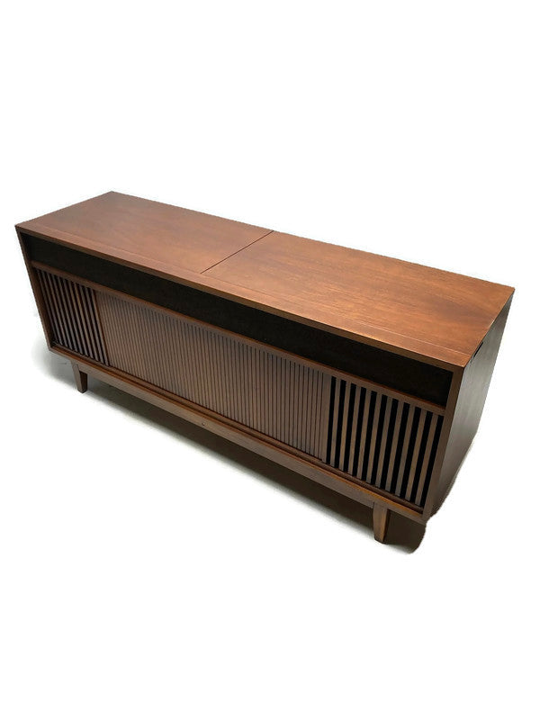 **SOLD OUT** The Vintedge Co™ - TURNTABLE READY SERIES™ - COLUMBIA 50s 60s Modern Turntable Record Player Stereo Console Cabinet Bluetooth Alexa USB The Vintedge Co.