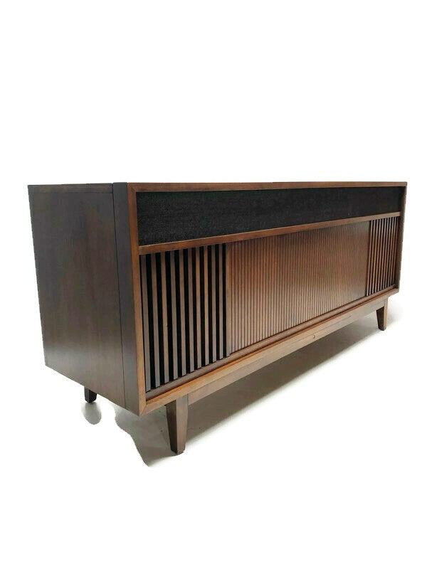 **SOLD OUT** The Vintedge Co™ - TURNTABLE READY SERIES™ - COLUMBIA 50s 60s Modern Turntable Record Player Stereo Console Cabinet Bluetooth Alexa USB The Vintedge Co.