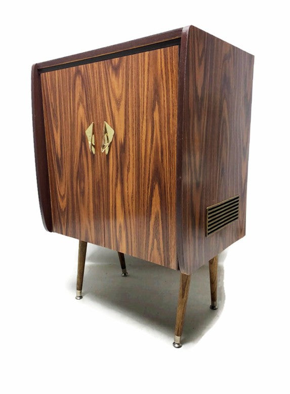 **SOLD OUT** The Vintedge Co™ - TURNTABLE READY SERIES™ - EMUD 50s 60s Modern Turntable Record Player Stereo Console Cabinet Bluetooth Alexa USB The Vintedge Co.