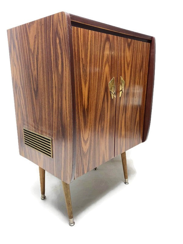 **SOLD OUT** The Vintedge Co™ - TURNTABLE READY SERIES™ - EMUD 50s 60s Modern Turntable Record Player Stereo Console Cabinet Bluetooth Alexa USB The Vintedge Co.