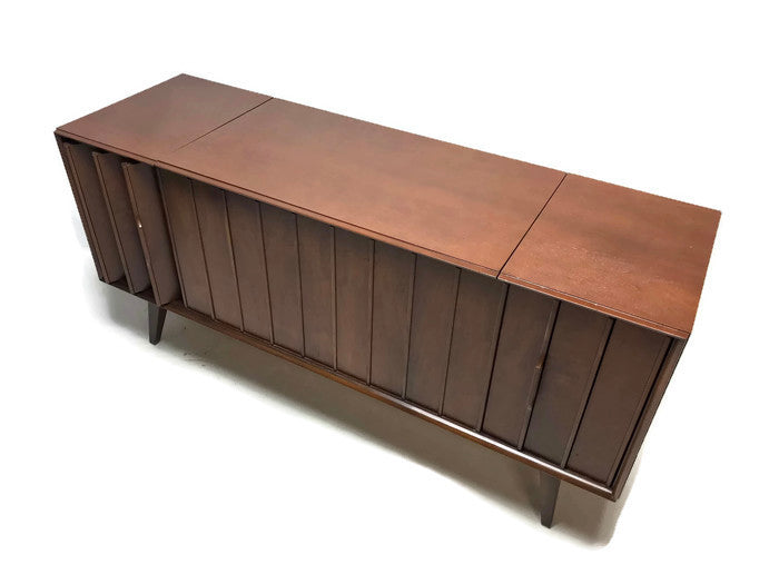 **SOLD OUT**  ZENITH Louver Door Record Player Changer Stereo Console AM FM Bluetooth The Vintedge Co.