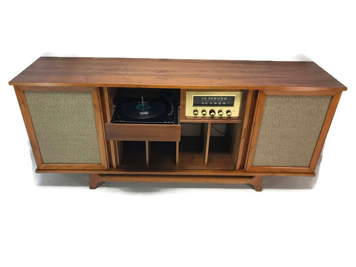 **SOLD OUT** CURTIS MATHES Vintage Record Player Changer Stereo Console AM FM Bluetooth The Vintedge Co.