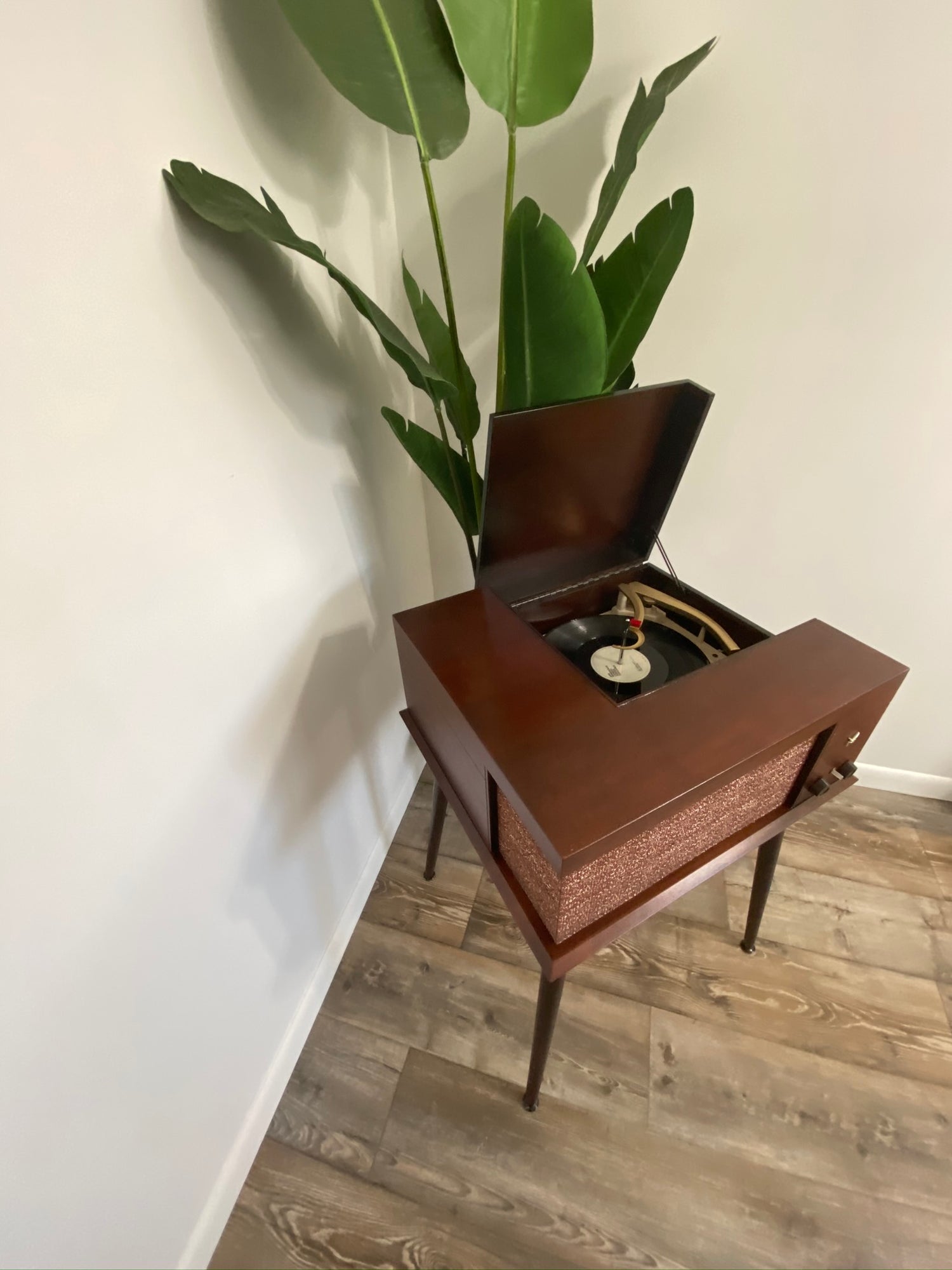 **SOLD OUT** VOICE OF MUSIC High Fidelity Stereo Record Player Changer Consolette VM Alexa The Vintedge Co.