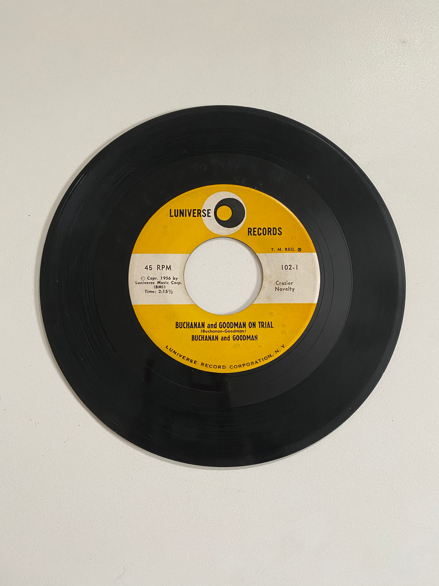 Buchanan and Goodman - Crazy | 45 The Vintedge Co.