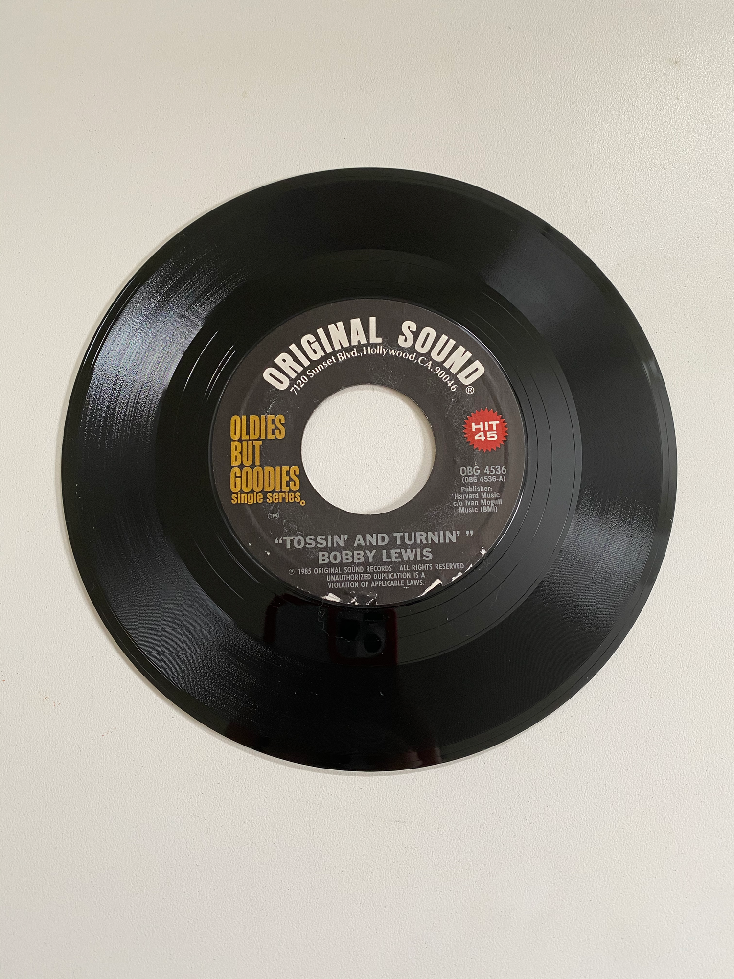 Bobby Lewis - Tossin' and Turnin' | 45 The Vintedge Co.