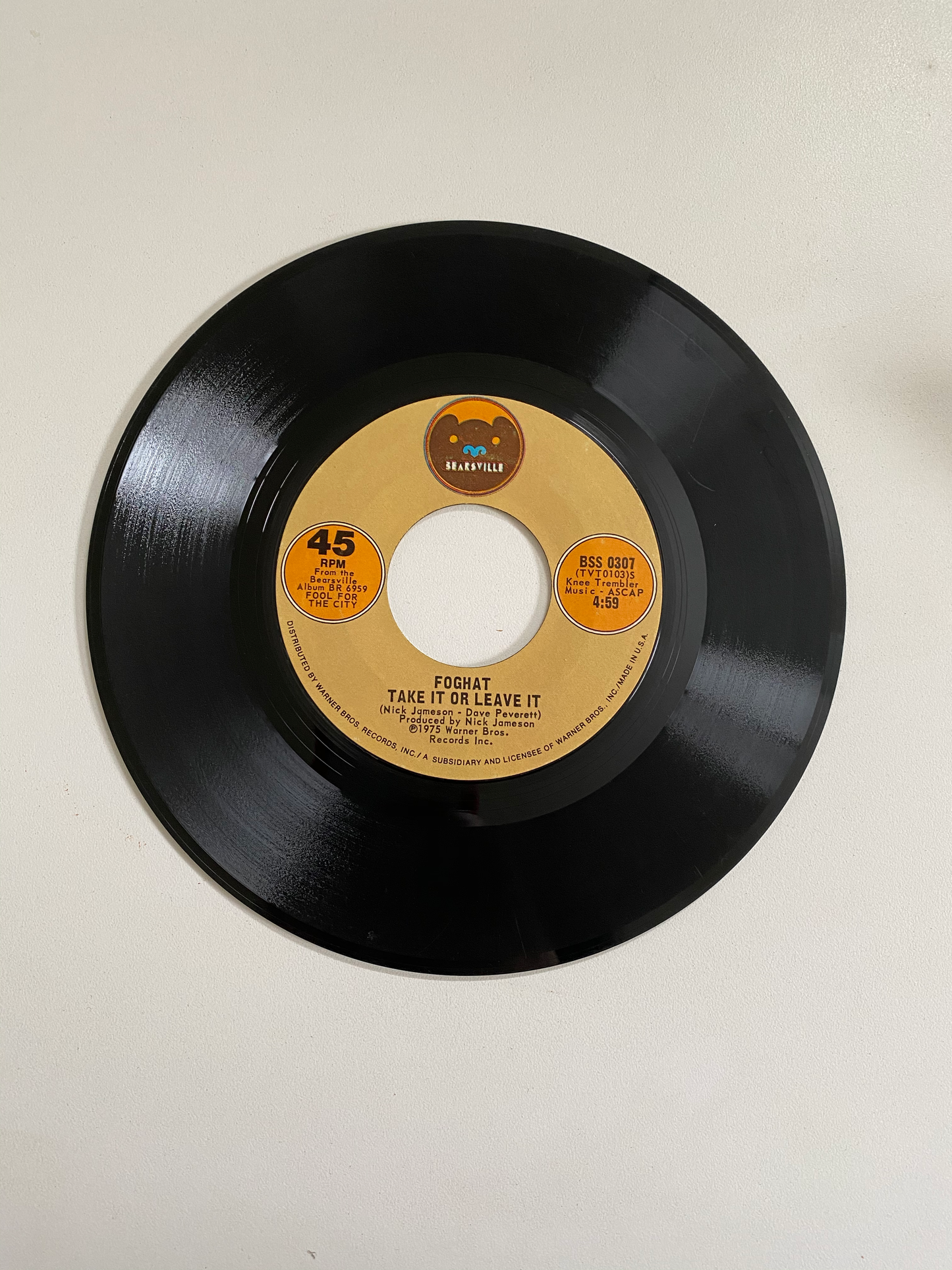 Foghat - Fool for the City | 45 The Vintedge Co.