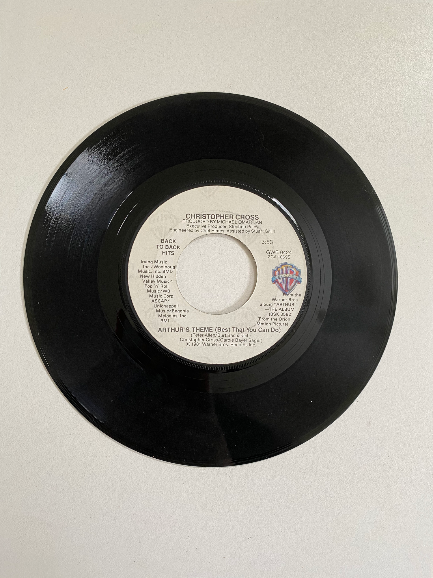 Christopher Cross - Arthur's Theme (Best That You Can Do) | 45 The Vintedge Co.