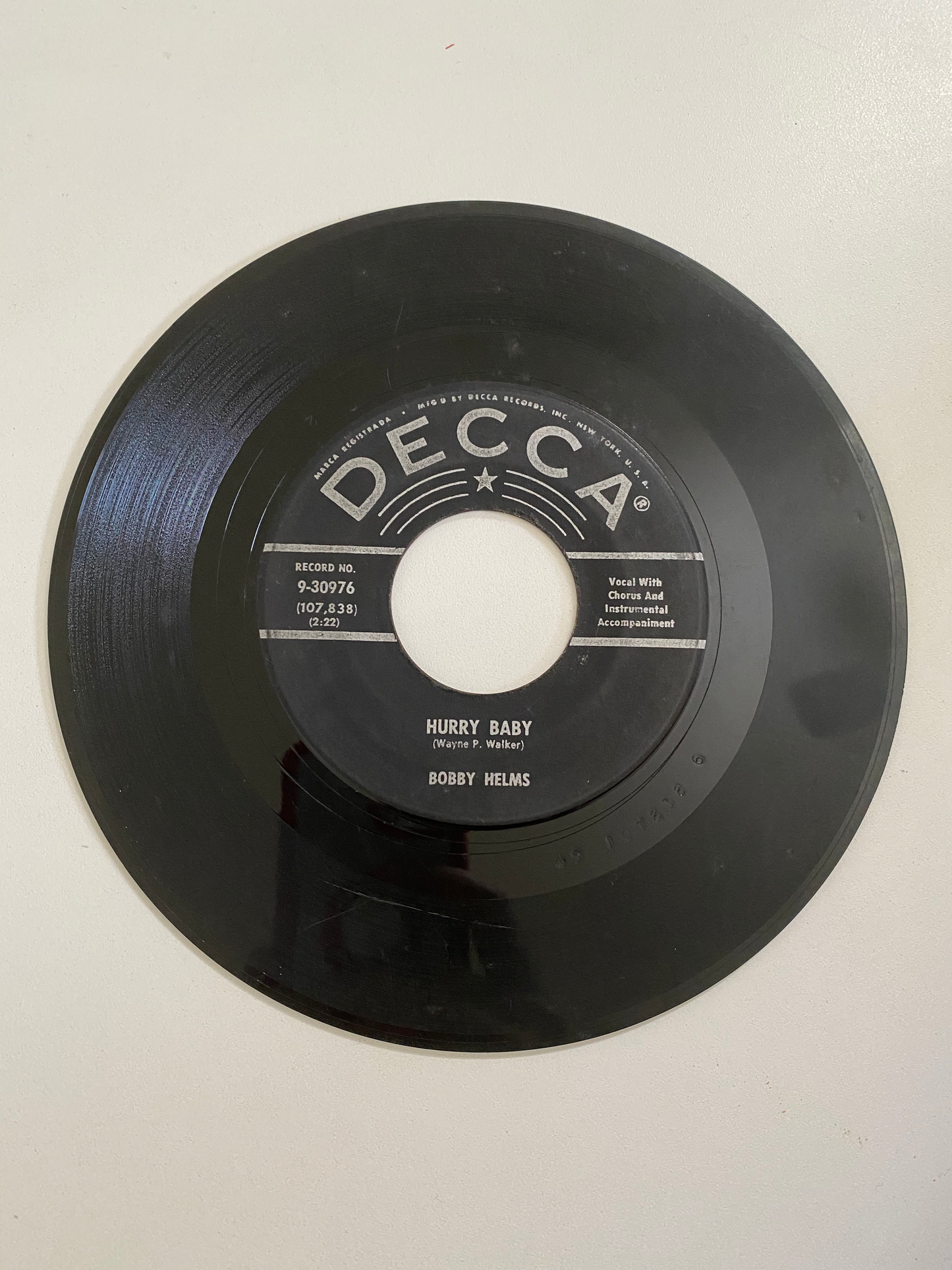 Bobby Helms - My Lucky Day | 45 The Vintedge Co.