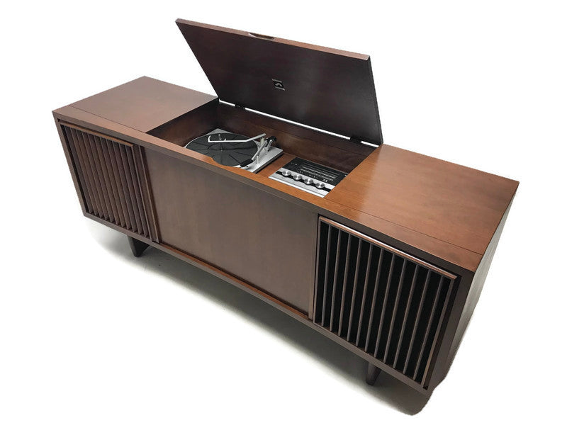 **SOLD OUT** RCA Mid Century Curved Front Record Player Changer Stereo Console - Bluetooth The Vintedge Co.