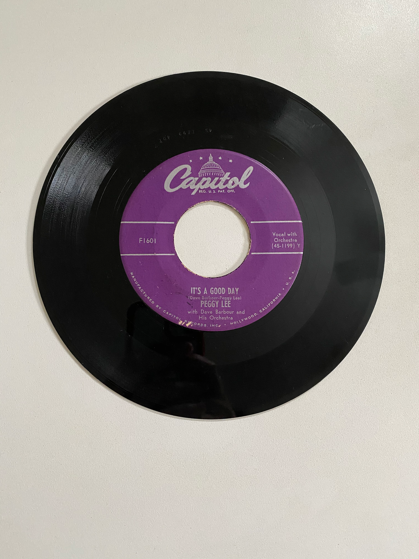 Peggy Lee - It's A Good Day | 45 The Vintedge Co.