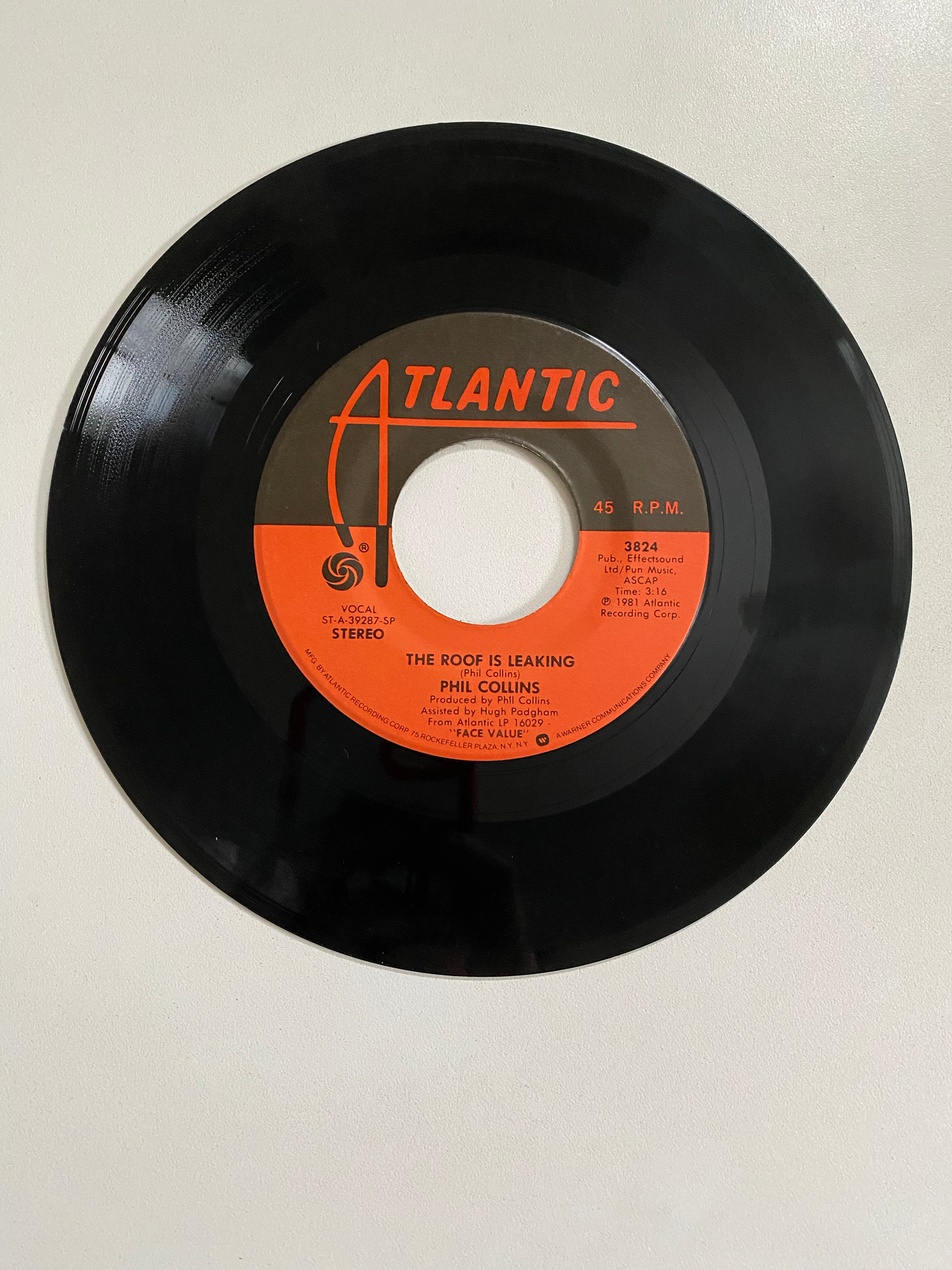 Phil Collins - In The Air Tonight | 45 The Vintedge Co.