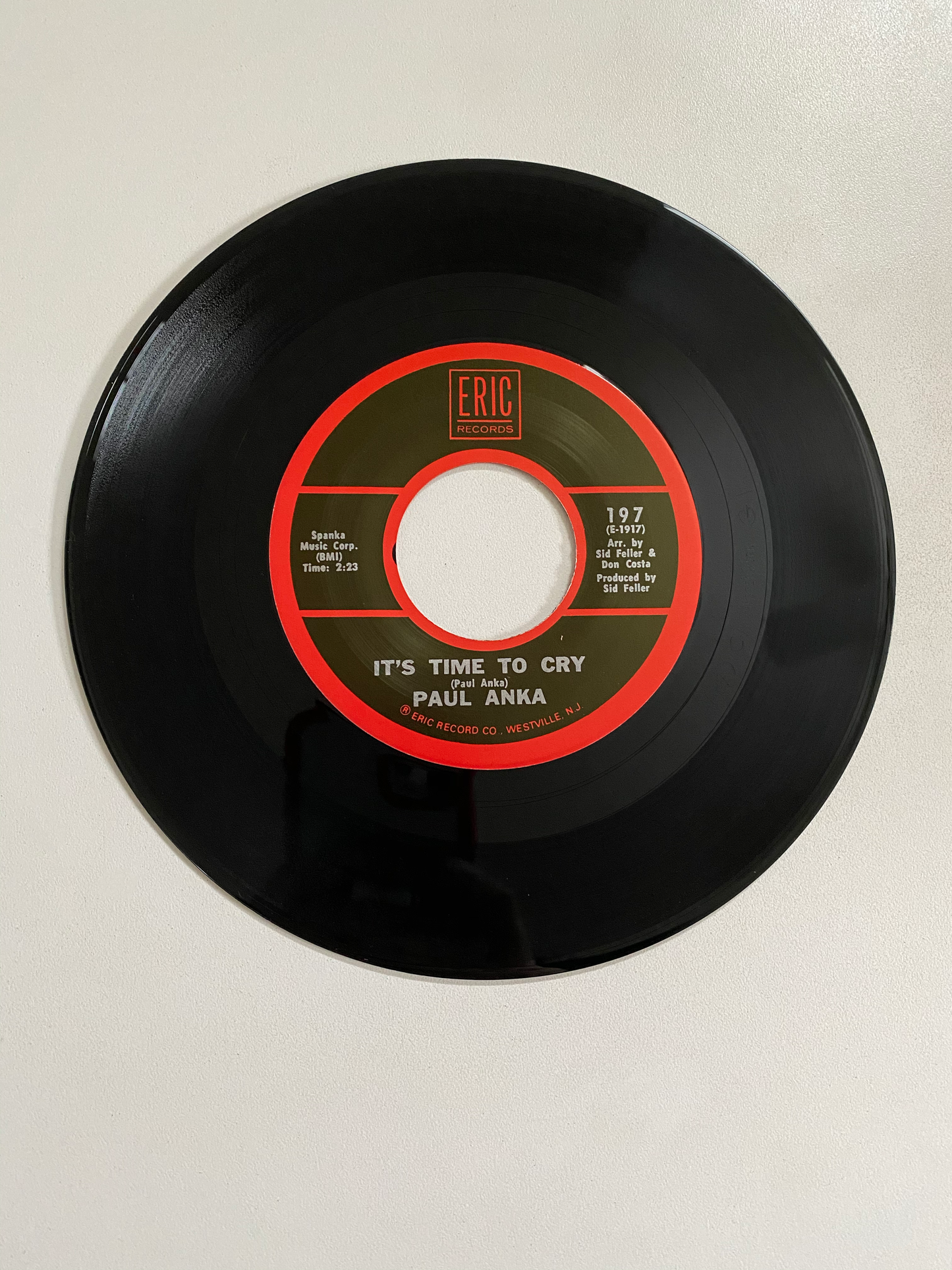 Paul Anka - It's Time to Cry | 45 The Vintedge Co.