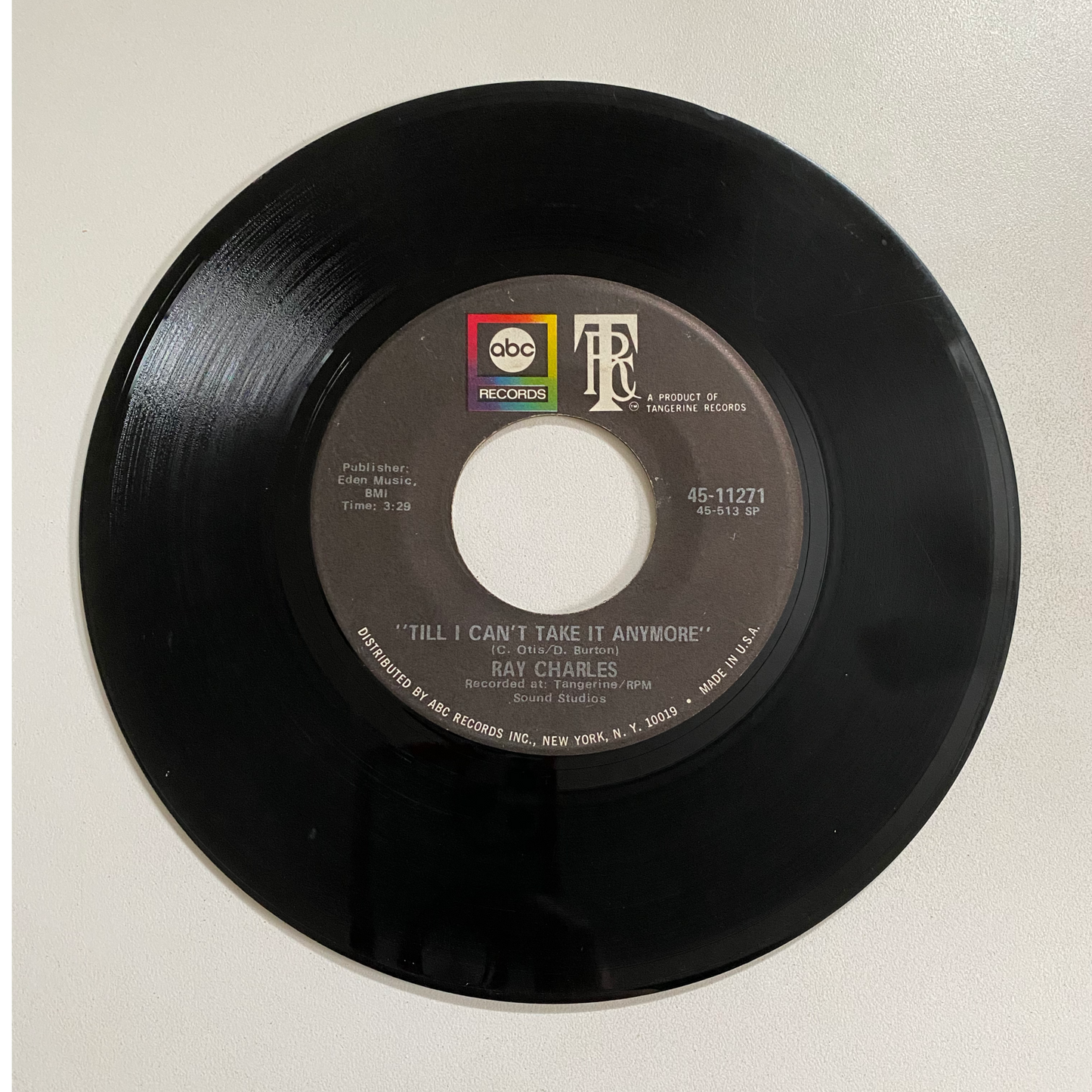 Ray Charles - Till I Can't Take It Anymore | 45 The Vintedge Co.