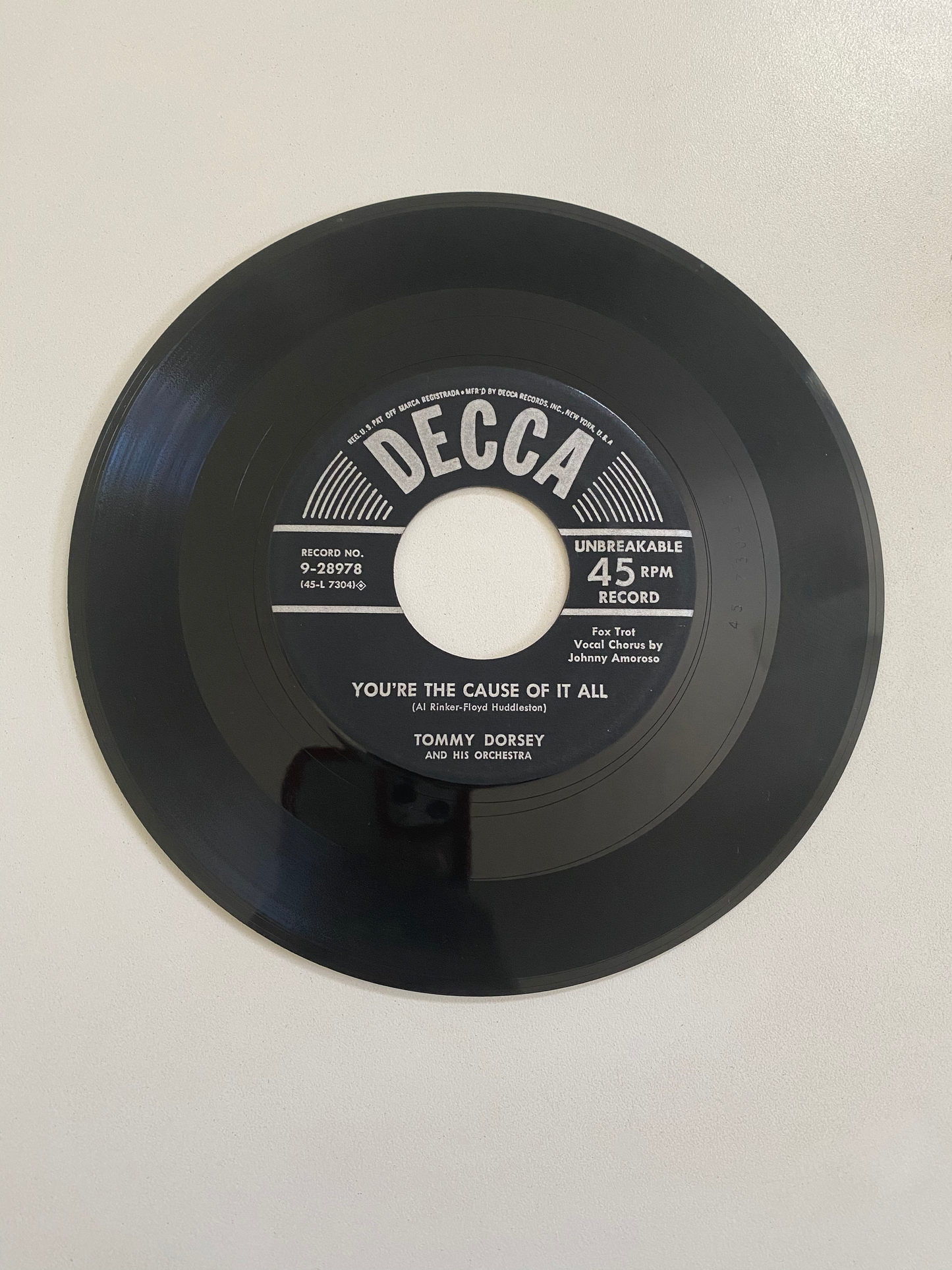Tommy Dorsey and his Orchestra - You're The Cause of It All | 45 The Vintedge Co.