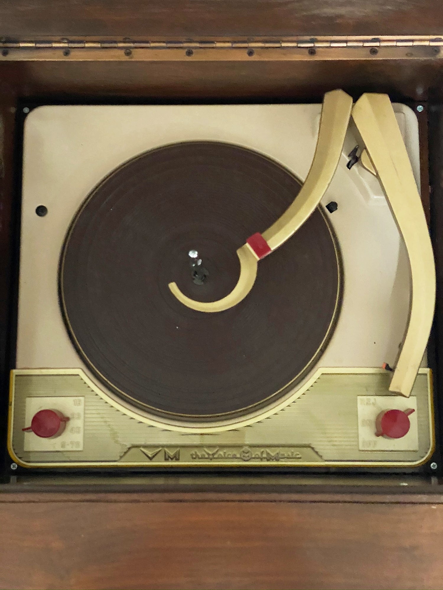 **SOLD OUT** VOICE OF MUSIC High Fidelity Stereo Record Player Changer Consolette VM Alexa The Vintedge Co.