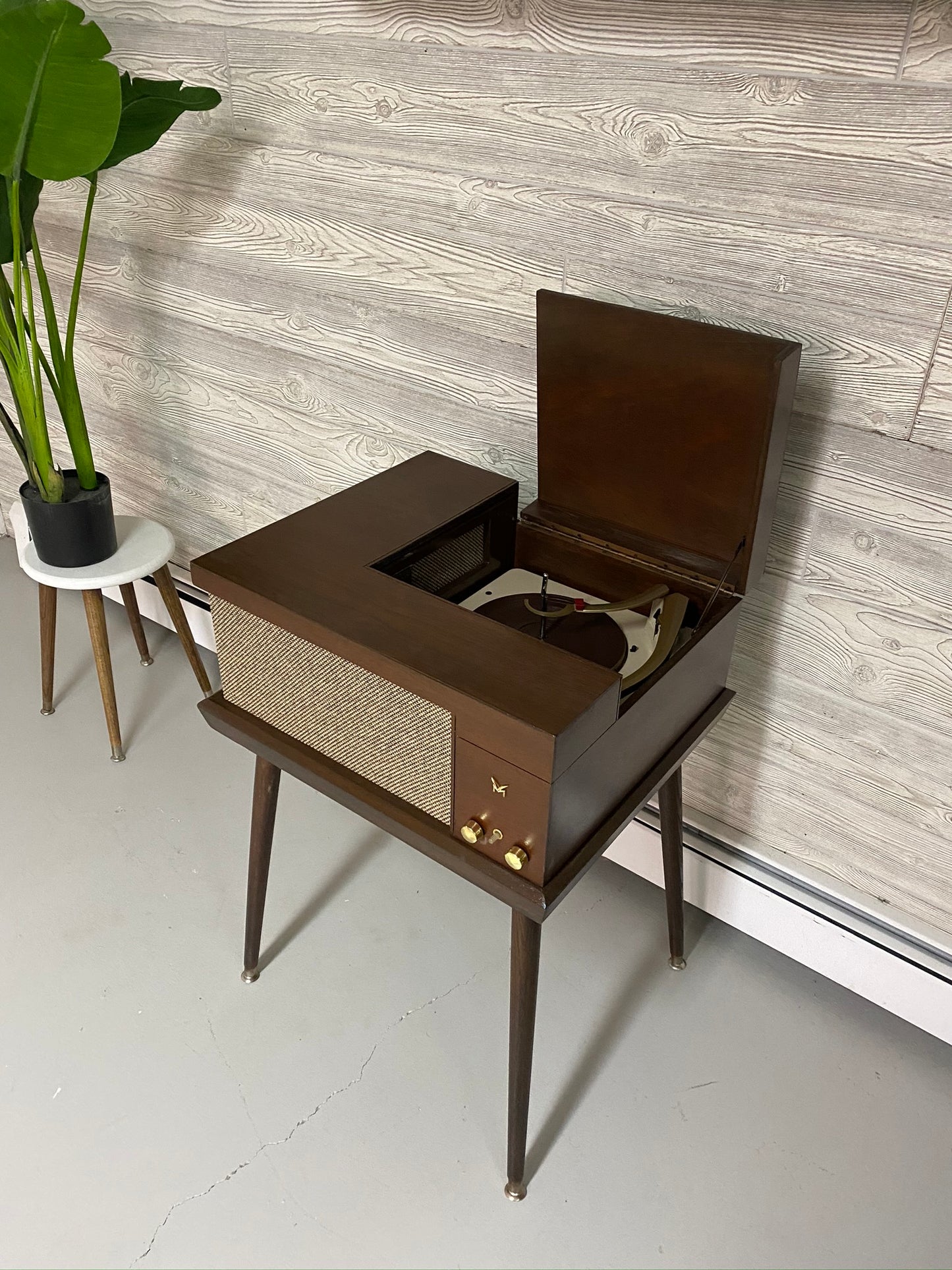 **SOLD OUT** VOICE OF MUSIC High Fidelity Stereo Record Player Changer Consolette VM Alexa The Vintedge Co.
