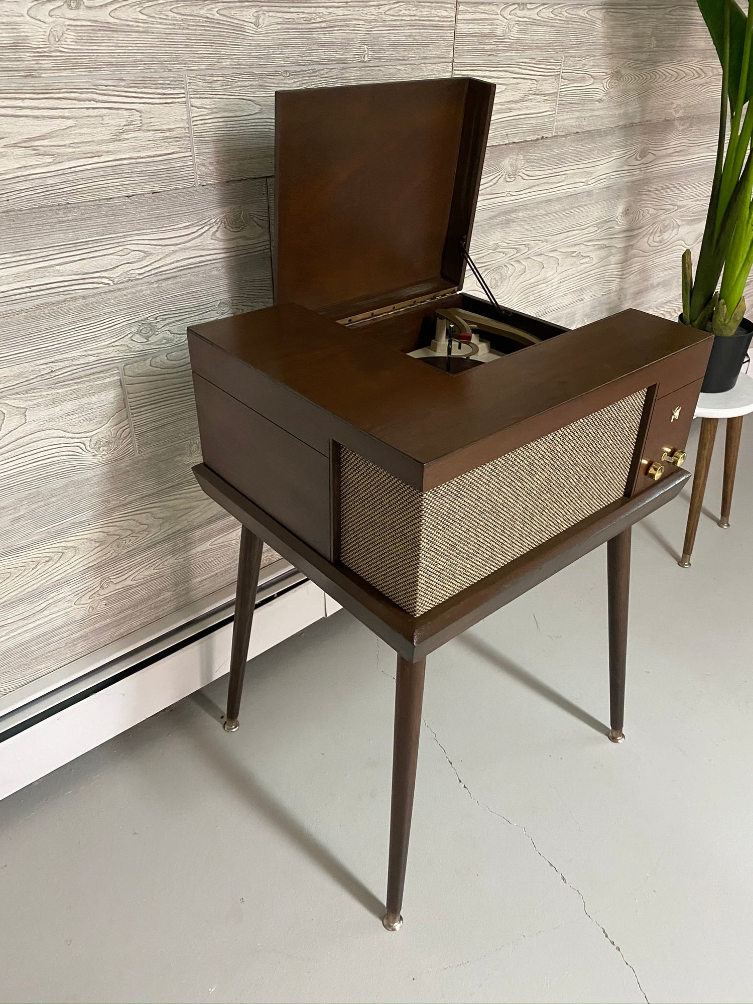 **SOLD OUT** VOICE OF MUSIC High Fidelity Stereo Record Player Changer Consolette VM Alexa The Vintedge Co.