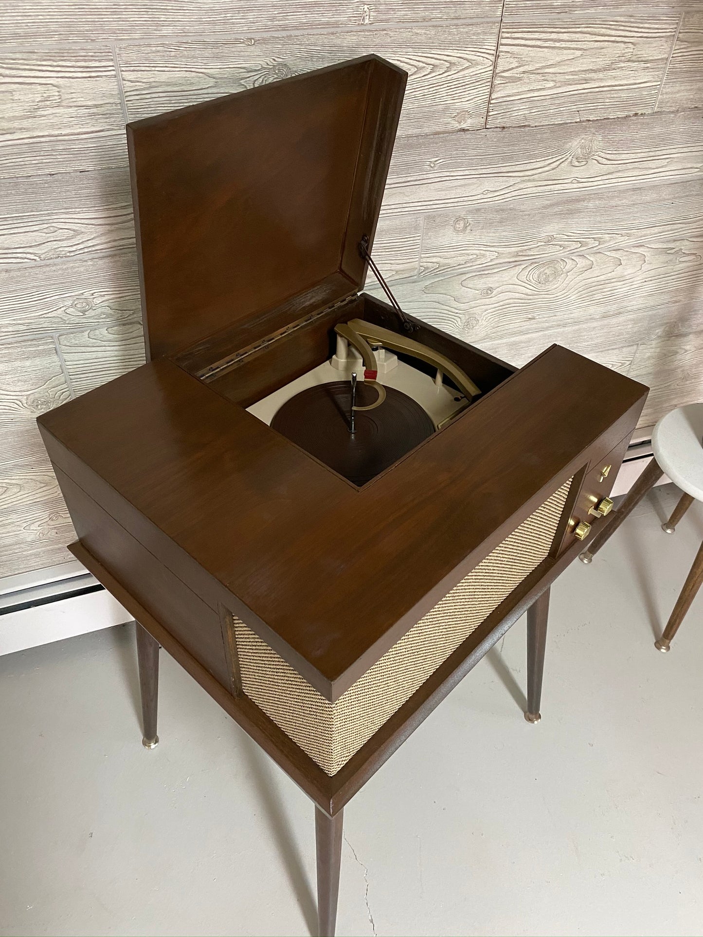 **SOLD OUT** VOICE OF MUSIC High Fidelity Stereo Record Player Changer Consolette VM Alexa The Vintedge Co.