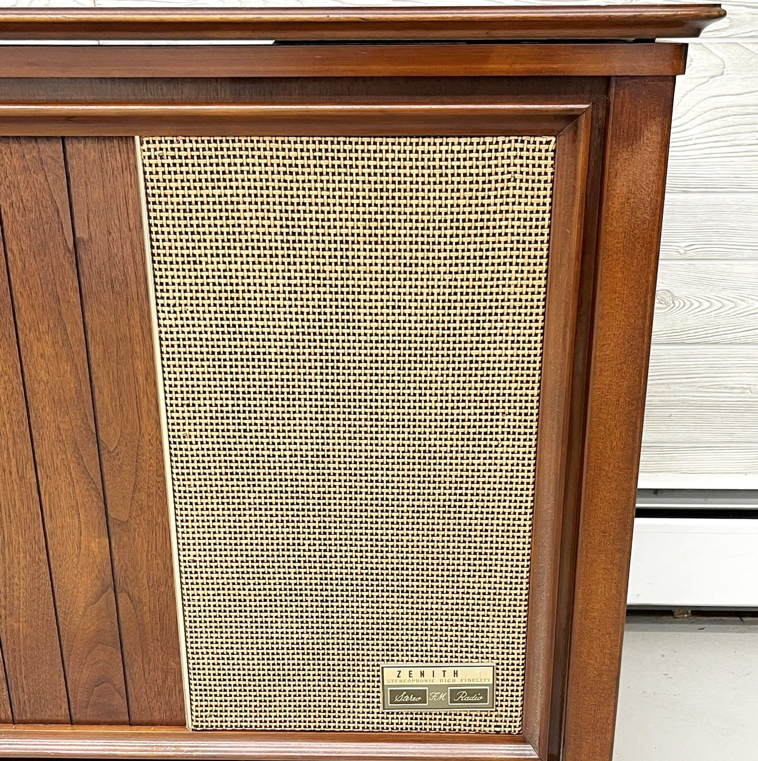 SOLD OUT ZENITH Mid Century 60s Stereo Console Record Player Changer AM FM Bluetooth The Vintedge Co.