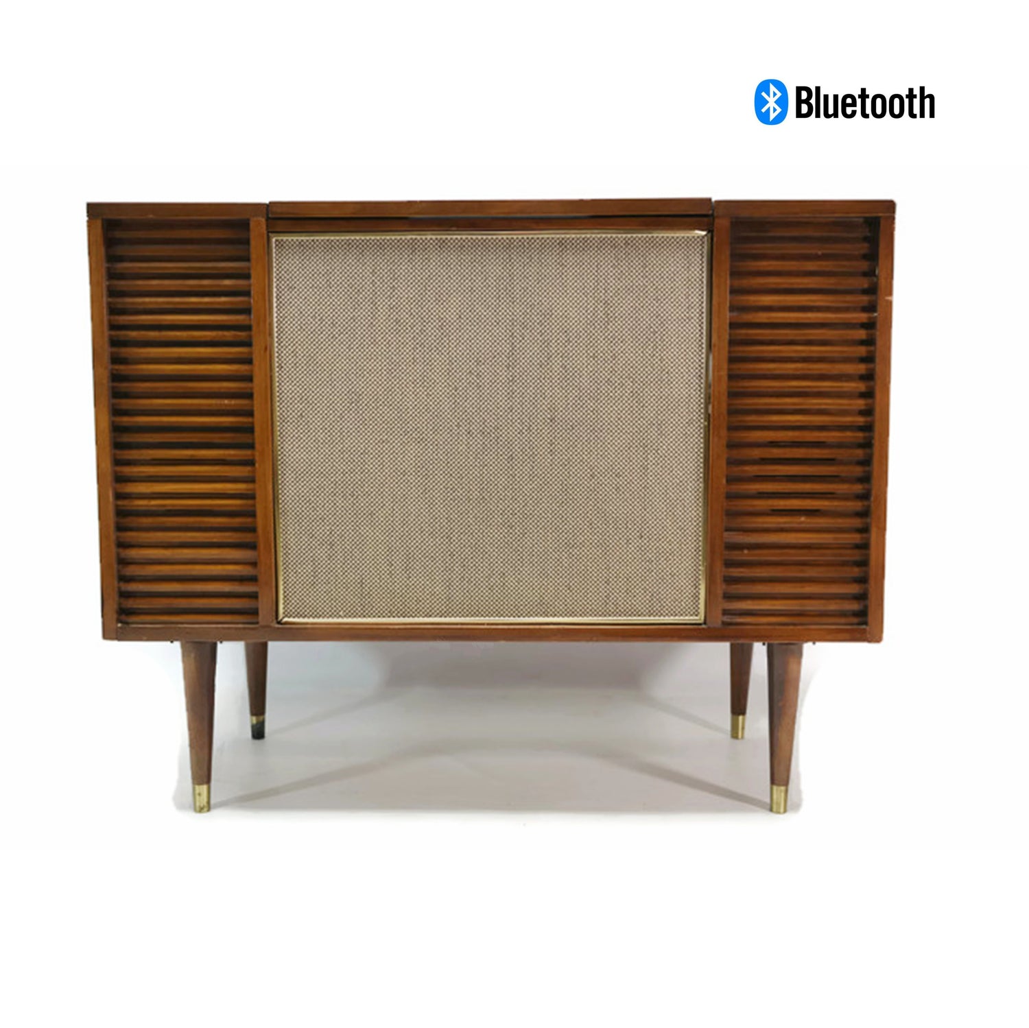 **SOLD OUT** The Vintedge Co™ - TURNTABLE READY SERIES Mid Century Record Player Stereo Cabinet Console FM Bluetooth The Vintedge Co.