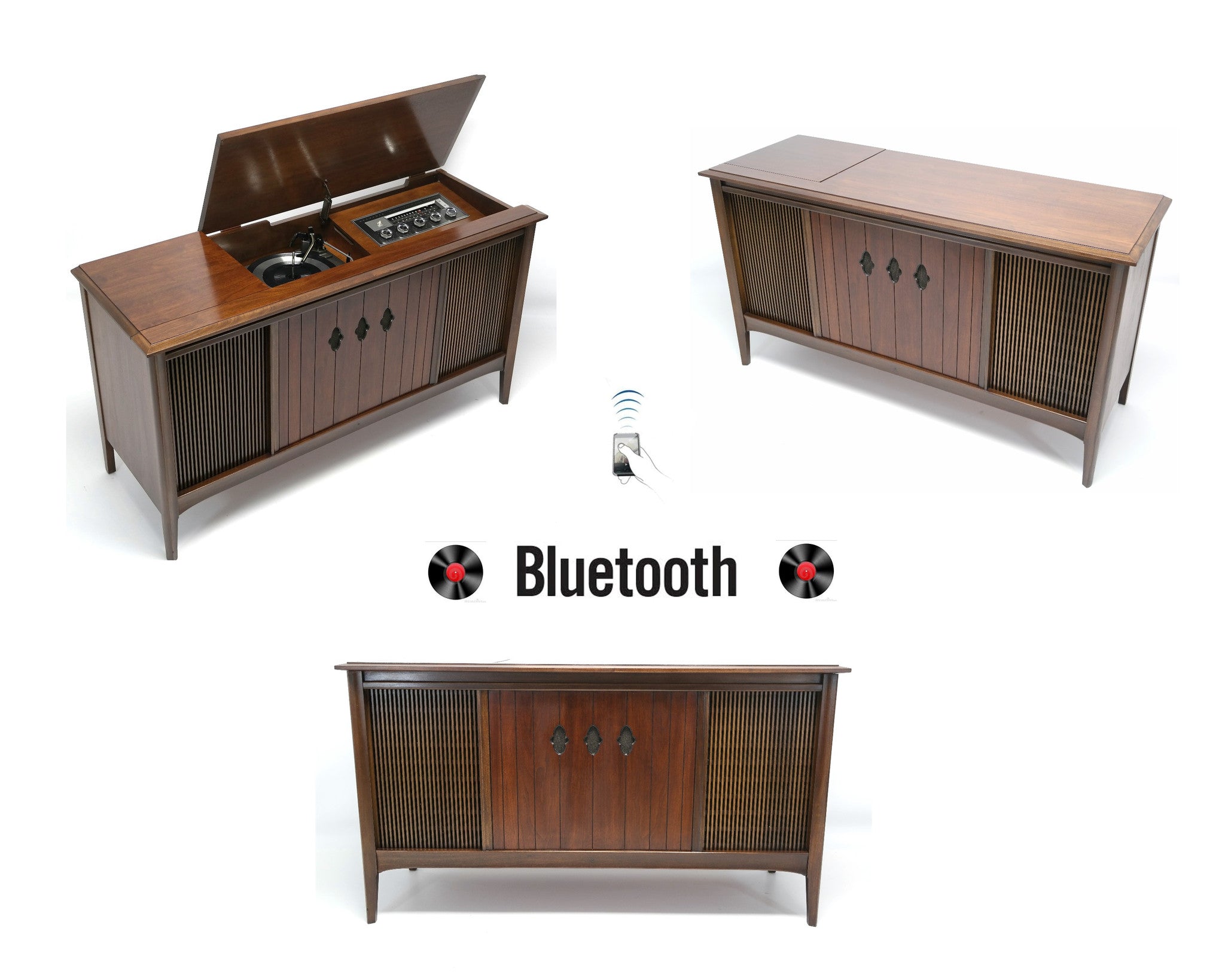 Mid Century Sylvania Stereo Console Record Player - – The