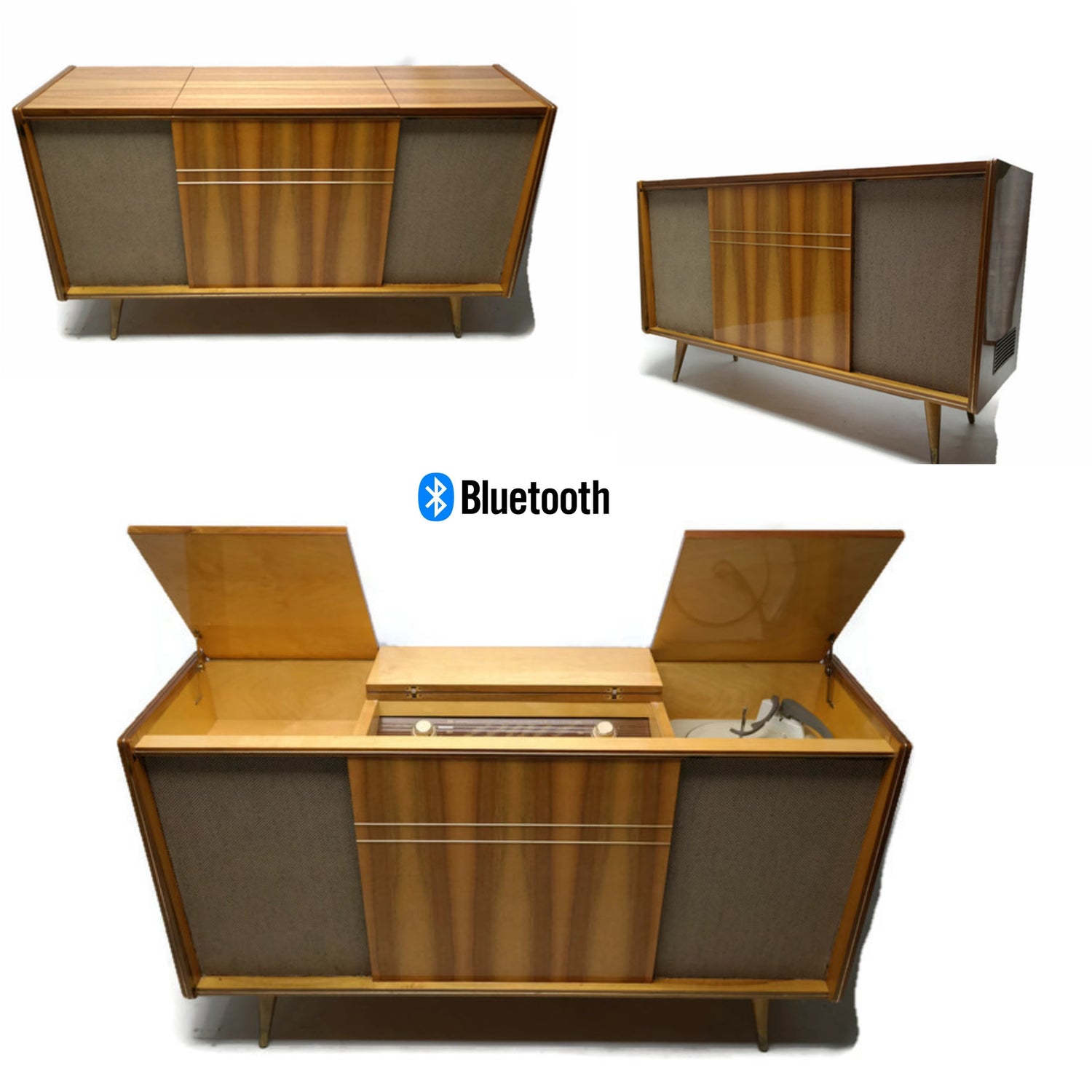 **SOLD OUT** TELEFUNKEN European Mid Century Record Changer Player Stereo Console The Vintedge Co.