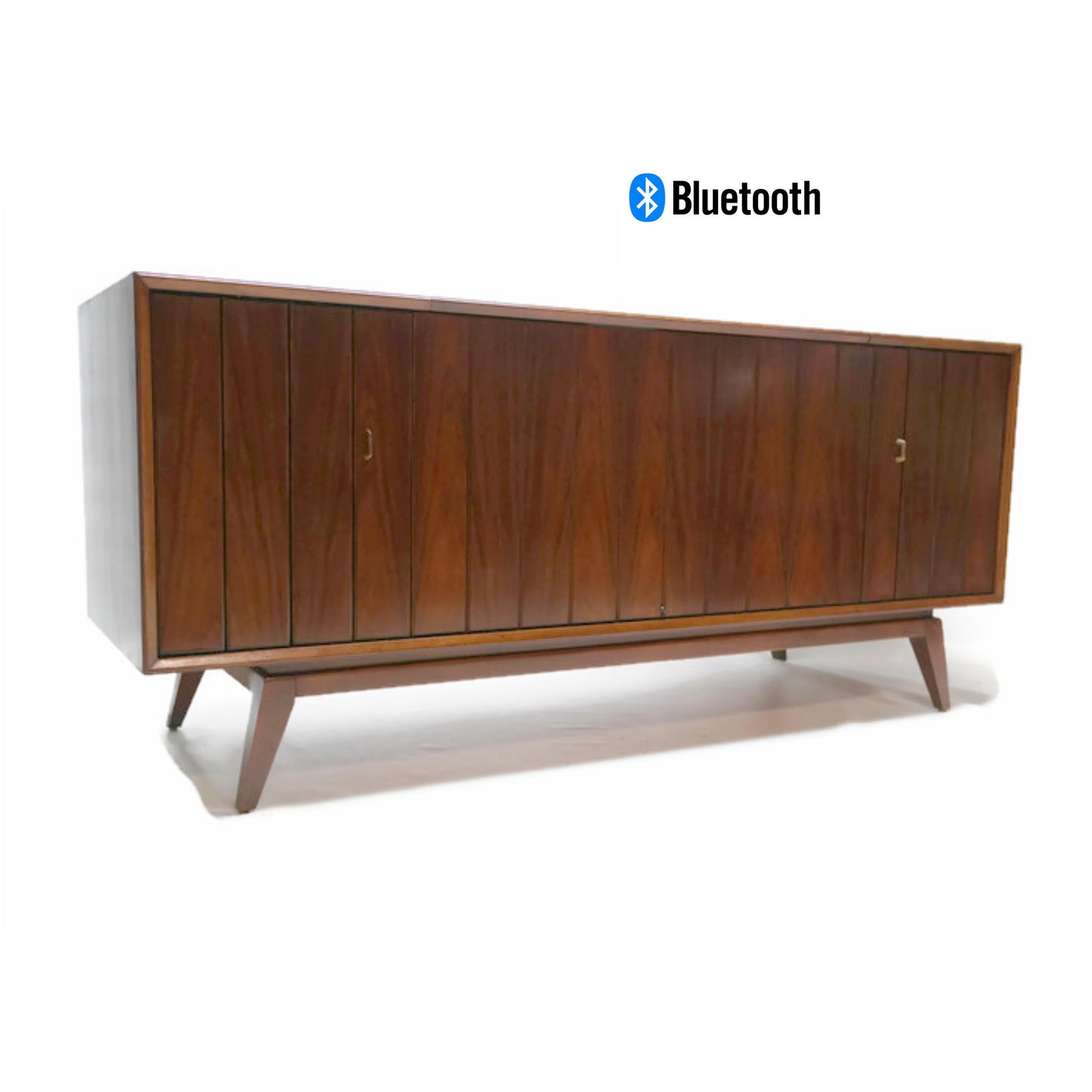**SOLD OUT**  ZENITH DELUXE Louver Door Record Player Changer Stereo Console AM FM Bluetooth The Vintedge Co.
