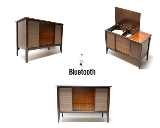Zenith Mini Stereo Console Vintage Record Player with Record Changer - Bluetooth - Am / FM The Vintedge Co.