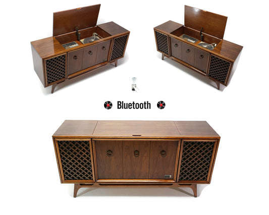 **SOLD OUT** ZENITH Mid Century Vintage Record Player Changer Stereo Console The Vintedge Co.
