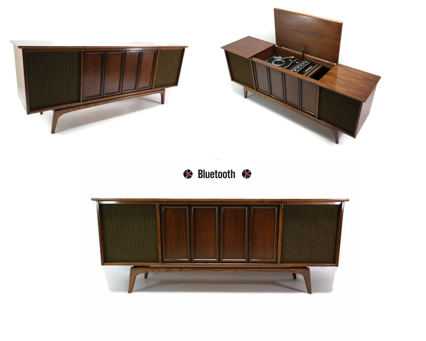 **SOLD OUT** SILVERTONE Mid Century Record Player Changer Stereo Console The Vintedge Co.