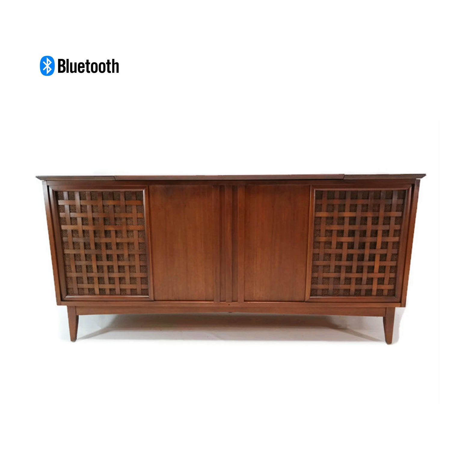 **SOLD OUT** THE FISHER Mid Century Modern Stereo Console Record Player Changer The Vintedge Co.