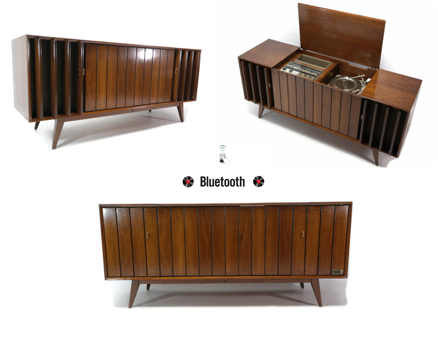 **SOLD OUT** 60s ZENITH DELUXE Louver Door HYBRID Record Player Changer Stereo Console The Vintedge Co.