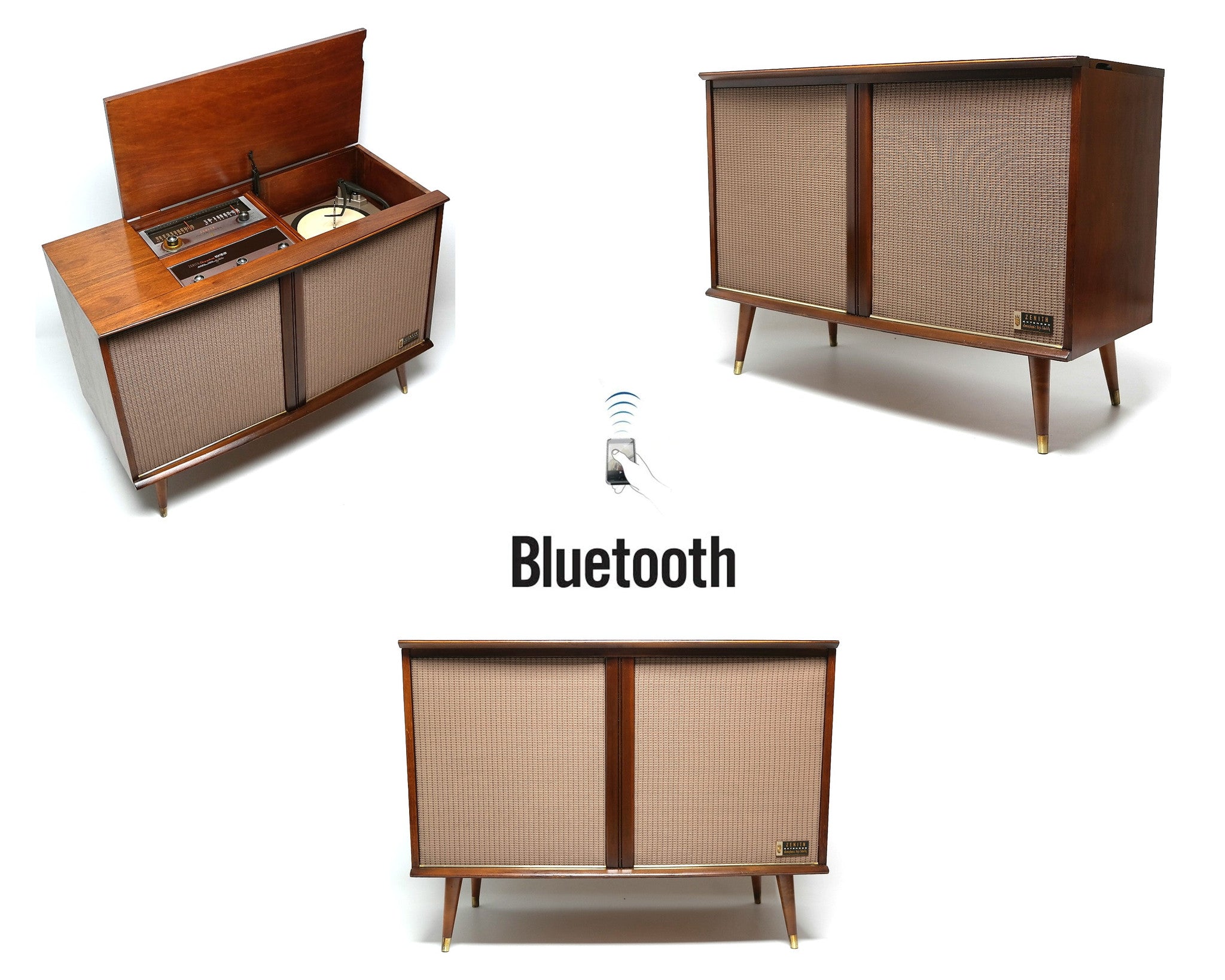 Mid Century Modern Stereo Zenith Console Record Changer - – The