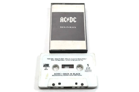 AC / DC - Vintage Cassette Tape - BACK IN BLACK The Vintedge Co.