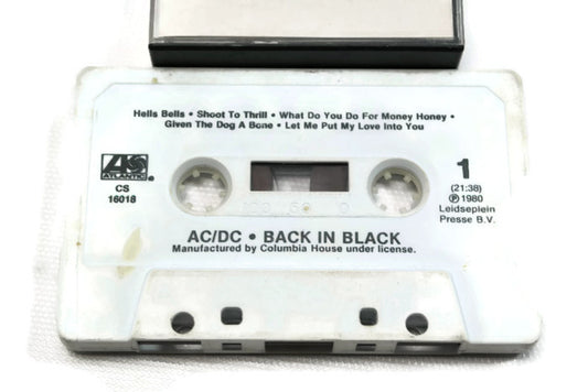AC / DC - Vintage Cassette Tape - BACK IN BLACK The Vintedge Co.