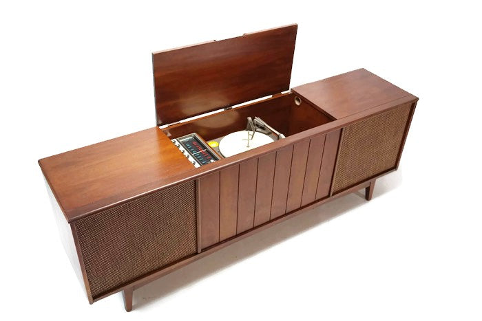 **SOLD OUT**  ADMIRAL Long and Low Vintage Record Player Changer Stereo Console - Bluetooth The Vintedge Co.