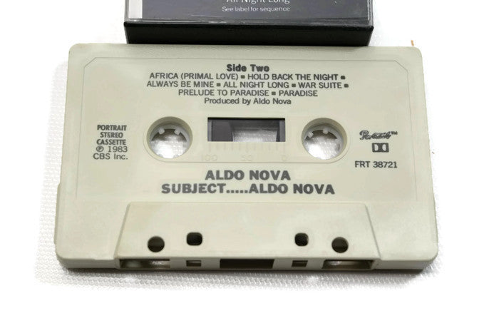 ALDO NOVA - Vintage Cassette Tape - SUBJECT ... ALDO NOVA The Vintedge Co.