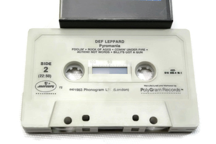 DEF LEPPARD - Vintage Cassette Tape - PYROMANIA The Vintedge Co.