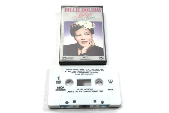 BILLIE HOLIDAY - Vintage Cassette Tape - LADY'S DECCA DAYS VOL. ONE The Vintedge Co.