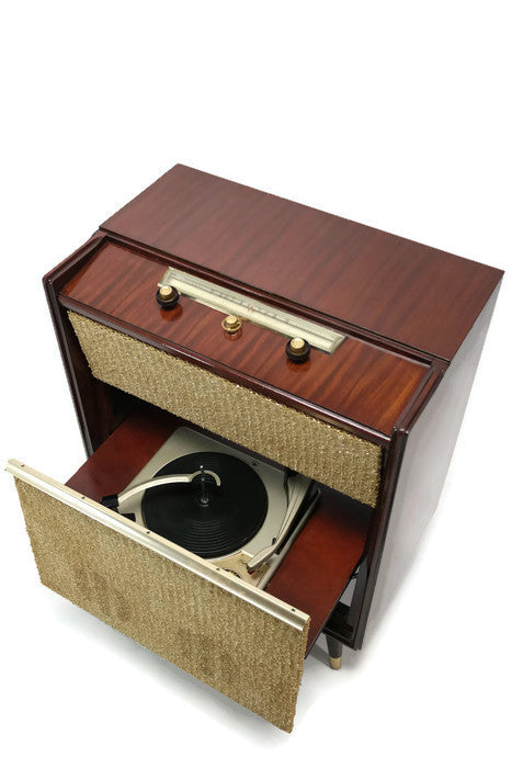 **SOLD OUT** SILVERTONE 50's Mid Century Record Player Changer High Fidelity Console The Vintedge Co.