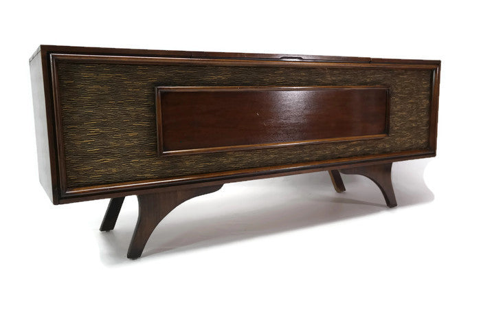 **SOLD OUT** The Vintedge Co™ - TURNTABLE READY SERIES™ - GE LONG-AND-LOW Modern Turntable Record Player Stereo Console The Vintedge Co.