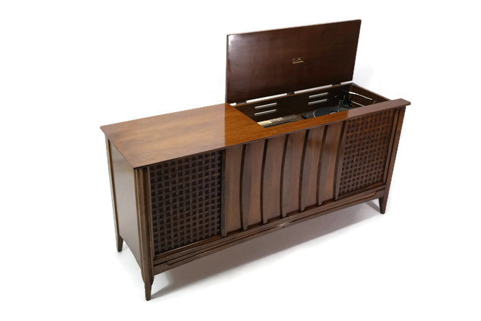 **SOLD OUT**  DuMONT Mid Century Vintage Record Player Changer Stereo Console The Vintedge Co.