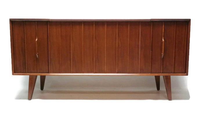 **SOLD OUT**  ZENITH Louver Door Record Player Changer Stereo Console AM FM Bluetooth The Vintedge Co.