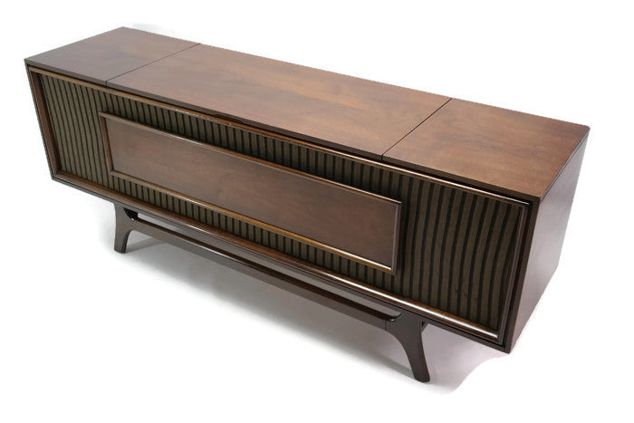 **SOLD OUT** GE Long and Low Record Player Changer Stereo Console The Vintedge Co.
