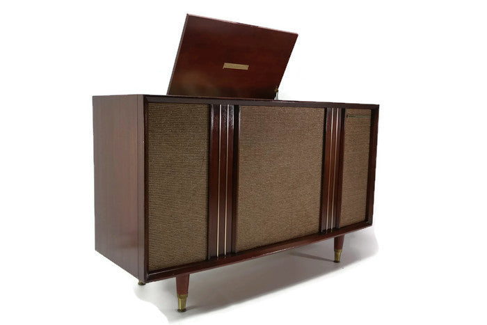 **SOLD OUT** MOTOROLA 3-Channel Vintage Mahogany Record Changer Player Stereo Console The Vintedge Co.