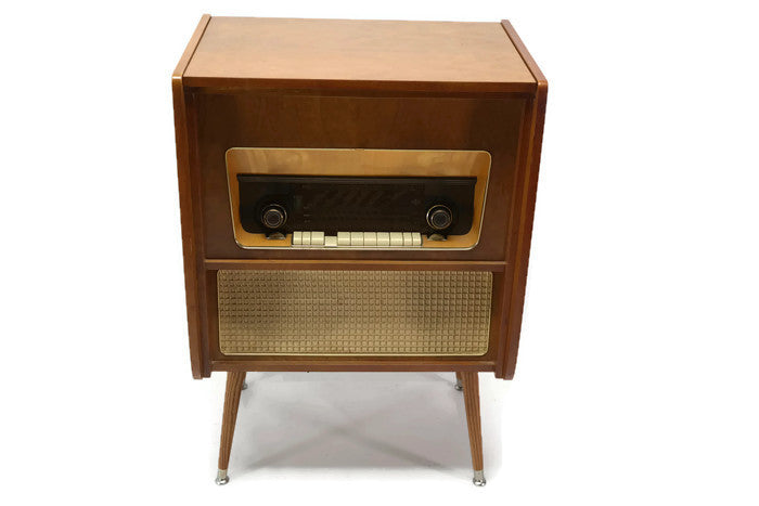 **SOLD OUT** The Vintedge Co™ - TURNTABLE READY SERIES™ - EMUD 50s 60s Modern Turntable Record Player HiFi Console The Vintedge Co.